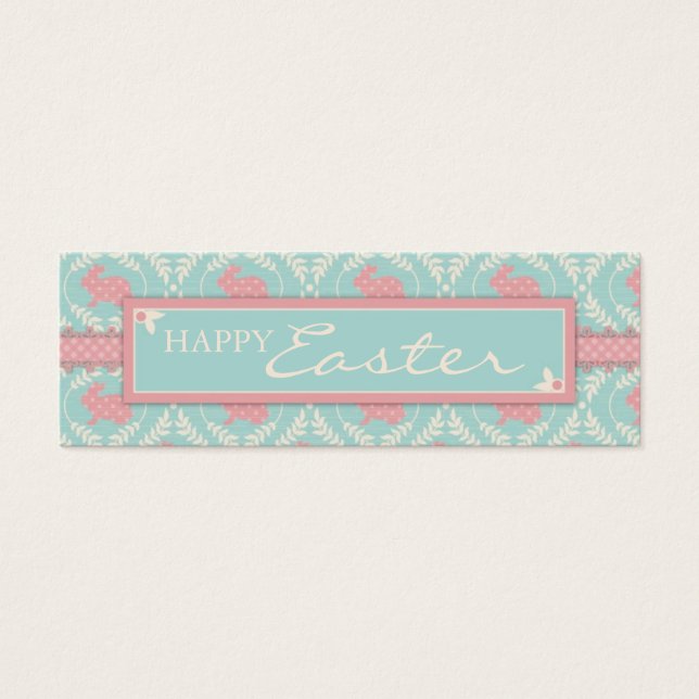 Chic Bunny Skinny-Geschenk-Tag (Vorderseite)