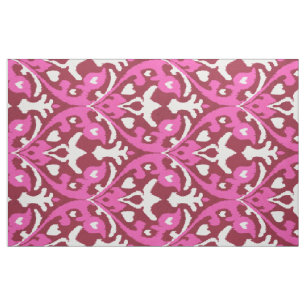 Chic bunt pink und crimson ikat Stammmuster Stoff