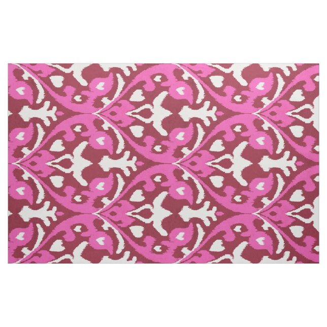 Chic bunt pink und crimson ikat Stammmuster Stoff (Fat Quarter (45,7 x 55,9 cm))