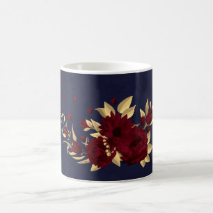 Chic burgundy and gold Marine Kaffeetasse