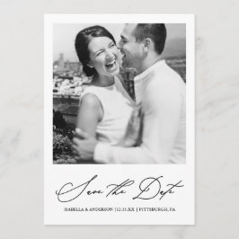 Chic Burgundy Foto Save the Date