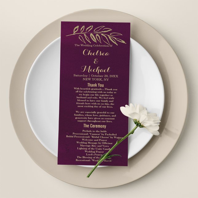 Chic burgundy gold Glitzer Blätter Program Programm (Chic burgundy gold glitter leaves Program )