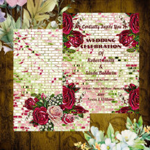 Chic Burgundy Red Rustic Rose Personalisiert