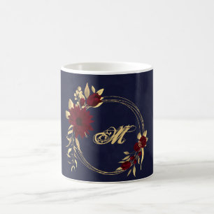 Chic burgundy und Goldmedaille Kaffee Tasse