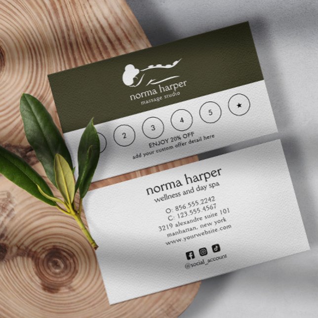 CHIC Business Rewards 6 Punch Logo DARK SAGE GREEN Treuekarte (Von Creator hochgeladen)