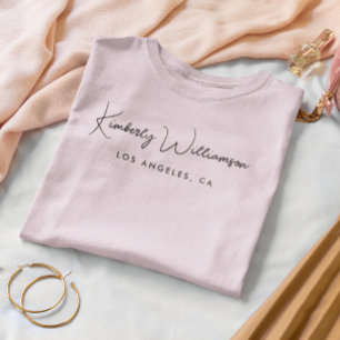 Chic Business Signature Script rosa T-Shirt