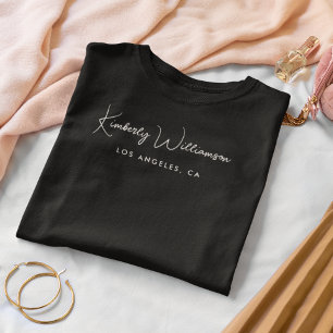 Chic Business Signature Script schwarz T-Shirt