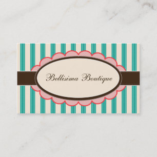 Chic-Butike-Designer-Geschäfts-Karten: Aquamarin Visitenkarte