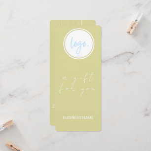 CHIC BUTTER YELLOW BUSINESS LOGO GIFT-BESCHEINIGUN