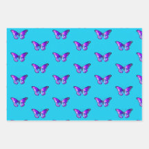 Chic Butterfly Wrapping Paper Flat Sheet Set 3