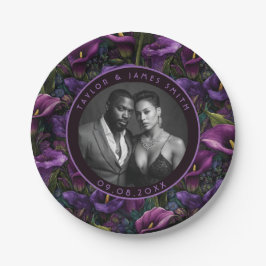 Chic Calle Lilies Teller für einfache Hochzeitsfei