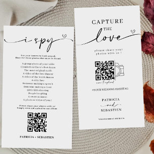 Chic Calligrafy Capture the Liebe QR Code Begleitkarte