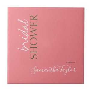 Chic Calligrafy Minimalistisch Brautparty Fliese