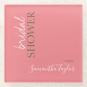 Chic Calligrafy Minimalistisch Brautparty Glasuntersetzer