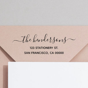 Chic Calligrafy Rücksendeadresse Permastempel