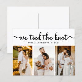 Chic Calligrafy We tickt das Foto des Knotens Ankündigungspostkarte