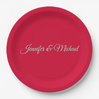 Chic Calligraphy Elegance Cherry Red Personalisier