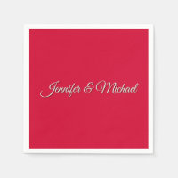 Chic Calligraphy Elegance Cherry Red Personalisier