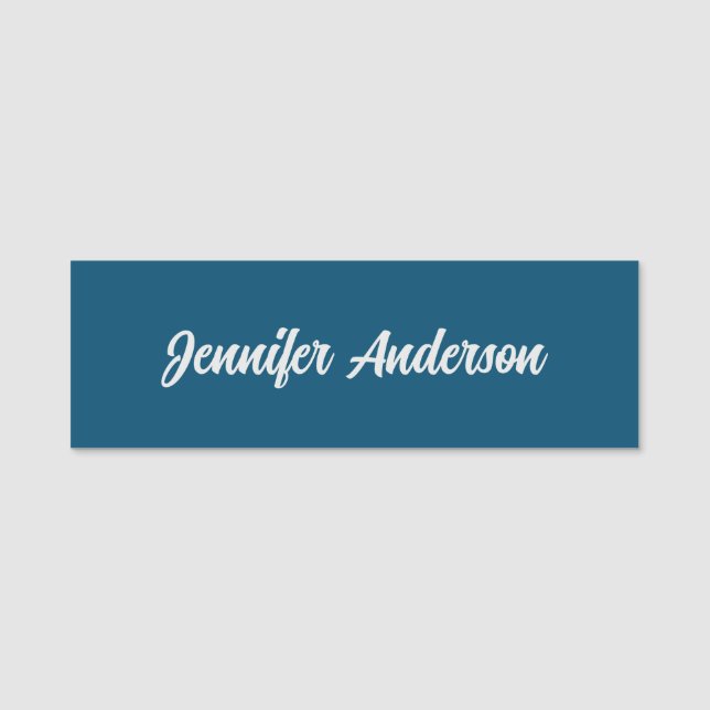 Chic Calligraphy Elegance Personalisiert Namensschild (Vorderseite)