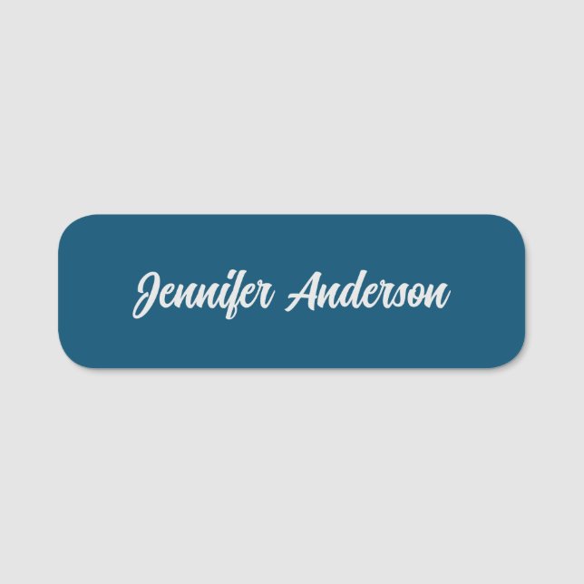 Chic Calligraphy Elegance Personalisiert Namensschild (Vorderseite)