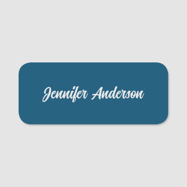 Chic Calligraphy Elegance Personalisiert Namensschild (Vorderseite)