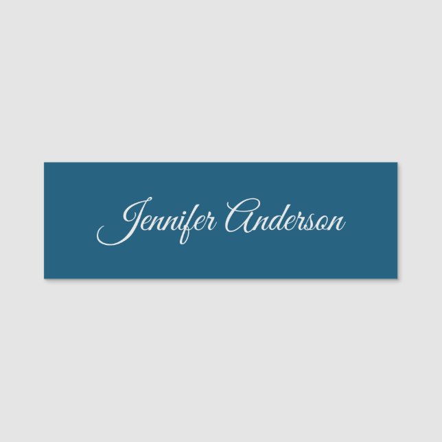 Chic Calligraphy Elegance Personalisiert Namensschild (Vorderseite)