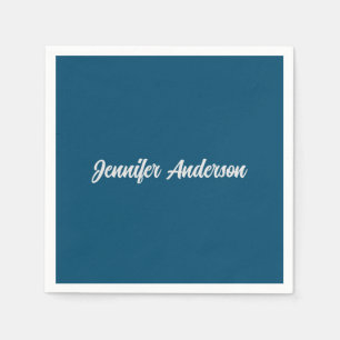 Chic Calligraphy Elegance Personalisiert Serviette