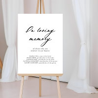 Chic Calligraphy Elegante Love Memory Sign