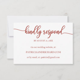 Chic Calligraphy Online Wedding RSVP Card