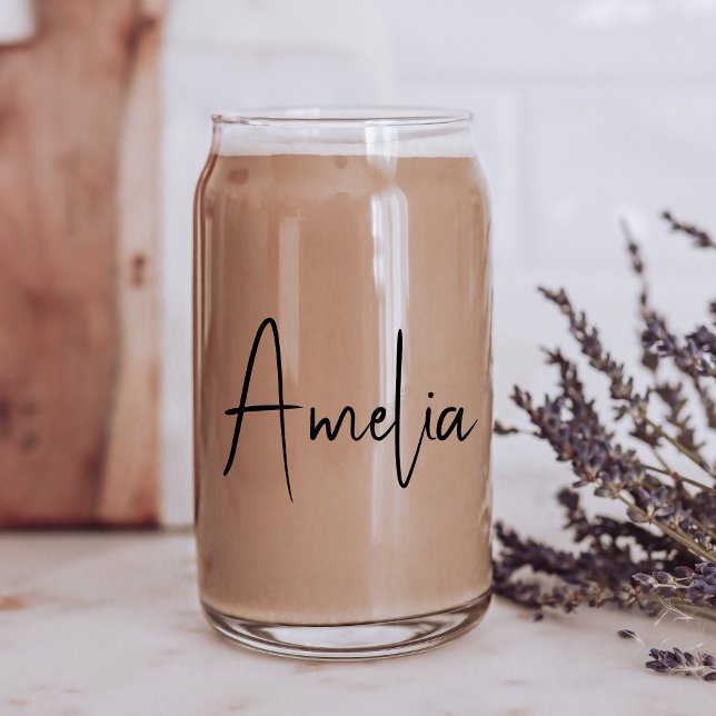 Chic Calligraphy Script Monogram Dosenglas (Von Creator hochgeladen)