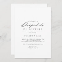 Chic Calligraphy Silver Spanish Brautparty