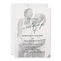 Chic Calligraphy Simple Foto Elegante Hochzeit