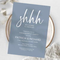 Chic Calligraphy Surprise Engagement Party