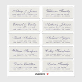 Chic Calligraphy Wedding Guest Address Labels