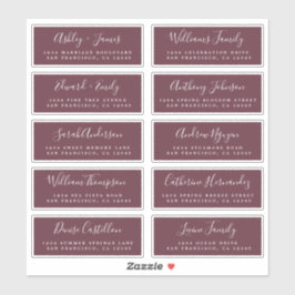 Chic Calligraphy Wedding Guest Address Labels