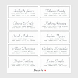 Chic Calligraphy Wedding Guest Address Labels