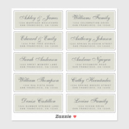 Chic Calligraphy Wedding Guest Address Labels