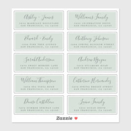 Chic Calligraphy Wedding Guest Address Labels