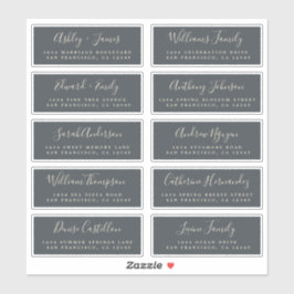 Chic Calligraphy Wedding Guest Address Labels