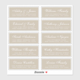 Chic Calligraphy Wedding Guest Address Labels