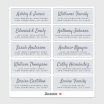 Chic Calligraphy Wedding Guest Address Labels