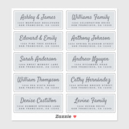 Chic Calligraphy Wedding Guest Address Labels