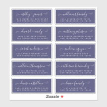 Chic Calligraphy Wedding Guest Address Labels