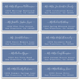 Chic Calligraphy Wedding Guest Address Labels