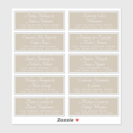 Chic Calligraphy Wedding Guest Address Labels