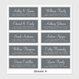Chic Calligraphy Wedding Guest Address Labels
