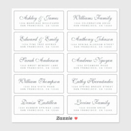 Chic Calligraphy Wedding Guest Address Labels