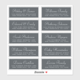 Chic Calligraphy Wedding Guest Address Labels