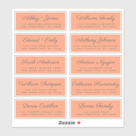 Chic Calligraphy Wedding Guest Address Labels