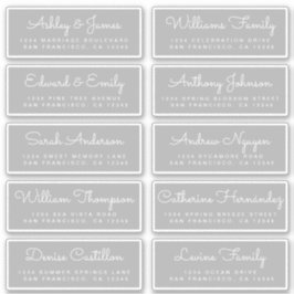Chic Calligraphy Wedding Guest Address Labels
